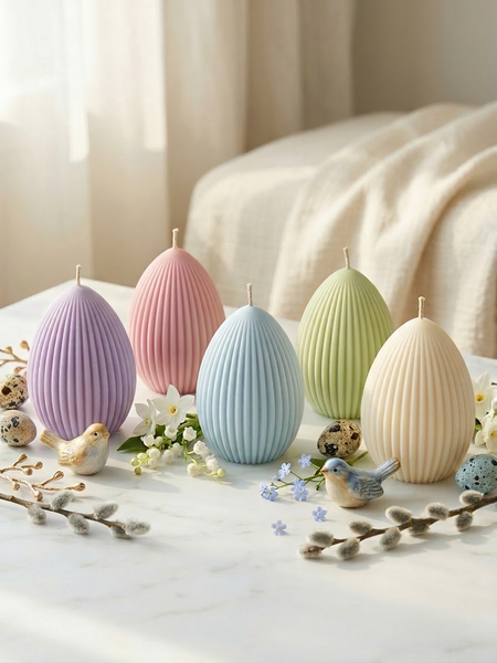 Свічка Ribbed Egg  040426 фото
